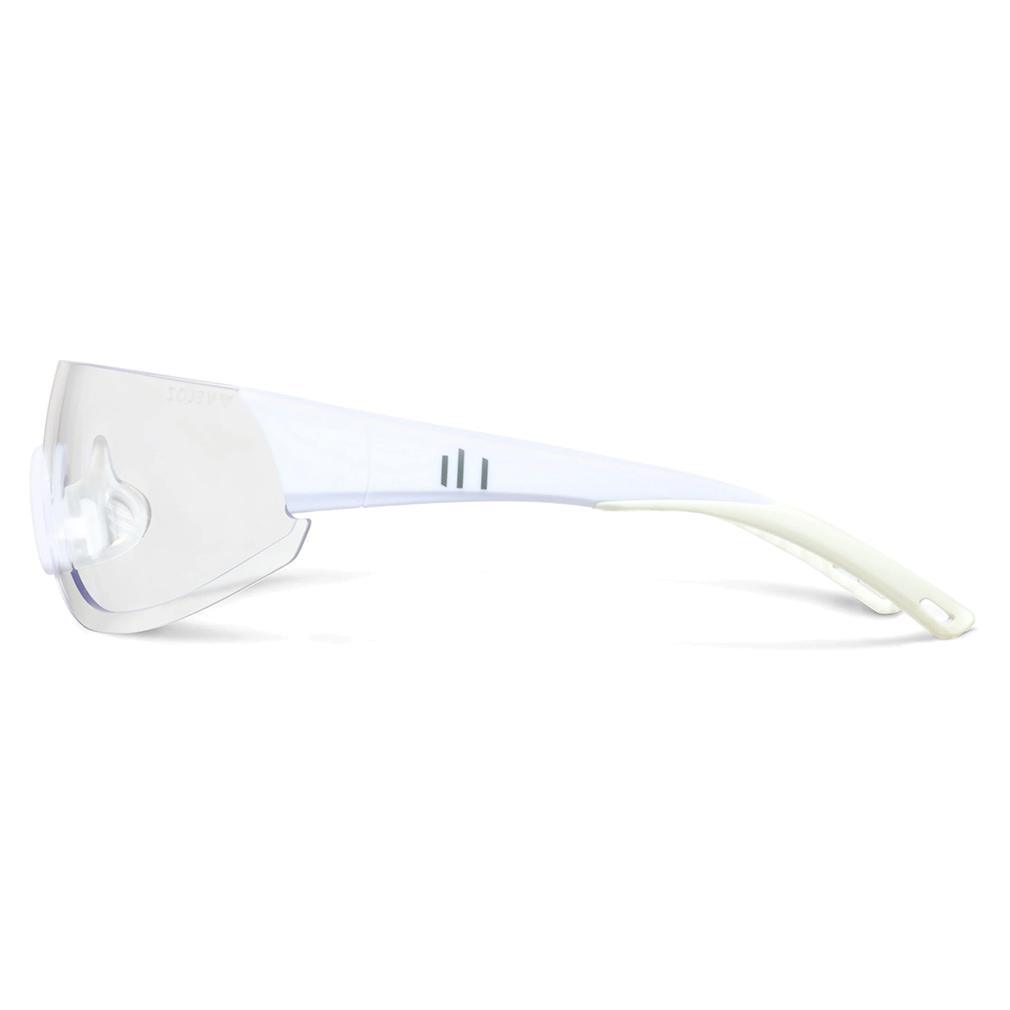 Shield Pickleball Eyewear White and Perfectly Clear SUNGLASSES PARALLEL