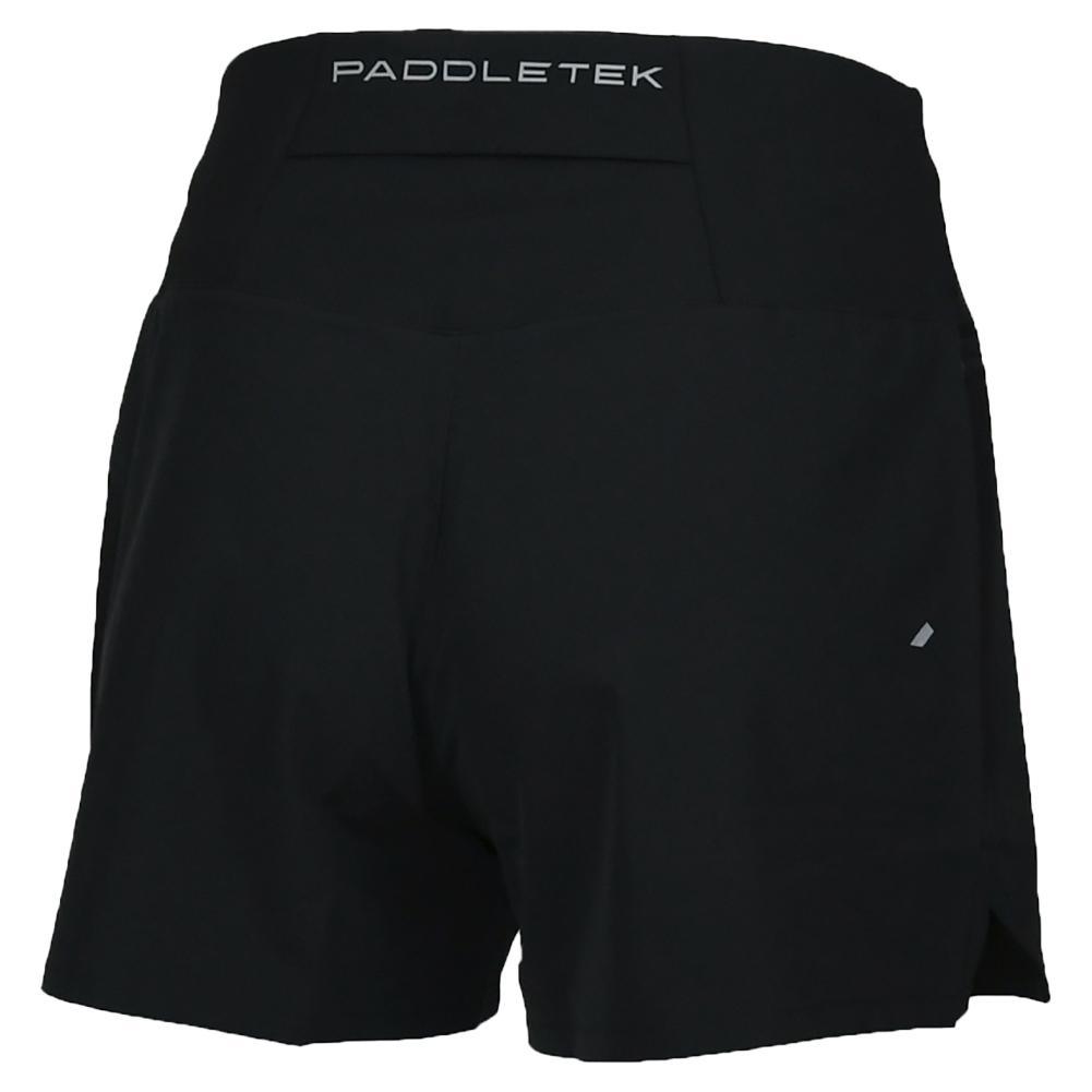 Womens Base Level Performance Tennis Short Black Womens Apparel PADDLETEK M