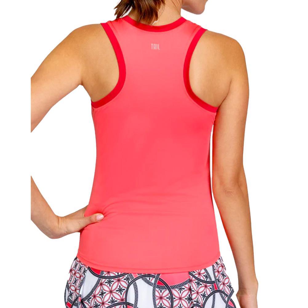 Women's Rhoswen Racerback Pickleball Tank Lychee Pink Womens Apparel TAIL