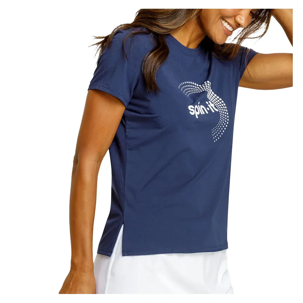 Women`s Bijou Boxy Short Sleeve Pickleball Top SPIN-IT