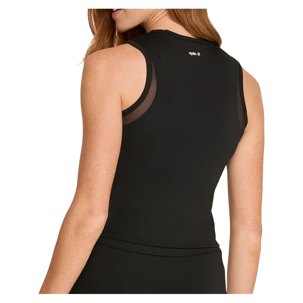 Women`s Yana Cropped Pickleball Tank with Bra SPIN-IT