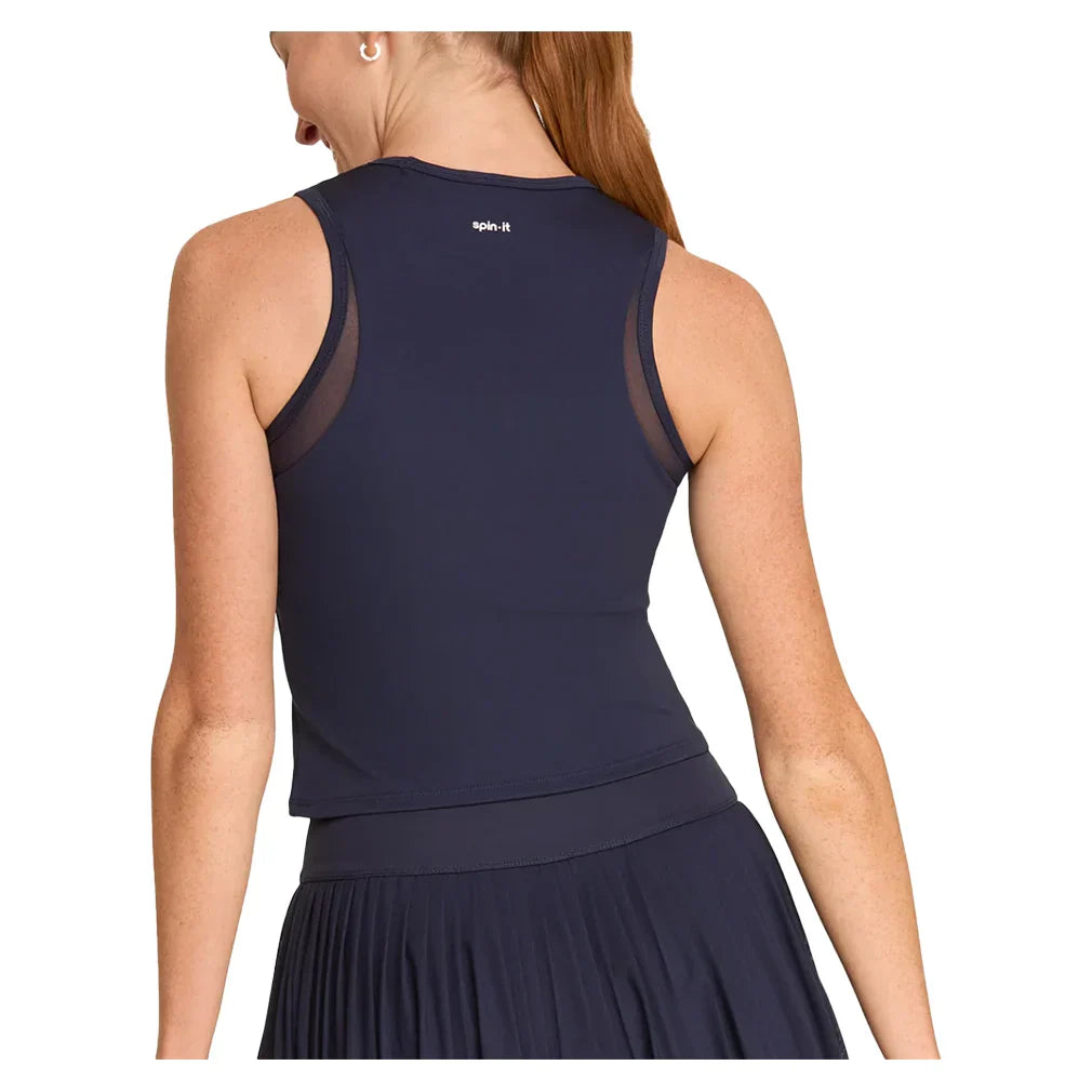 Women`s Yana Cropped Pickleball Tank with Bra SPIN-IT