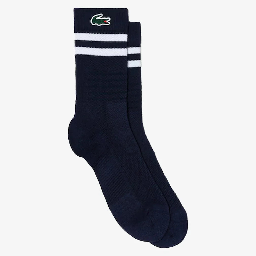 Men`s Knitted Pique Technical Tennis Socks LACOSTE 6.5/9 525_MARINE/BLANC
