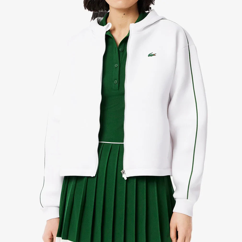 Women`s Sport Hooded Tennis Jacket LACOSTE 4(EUR36) 737_BLANC/VERT