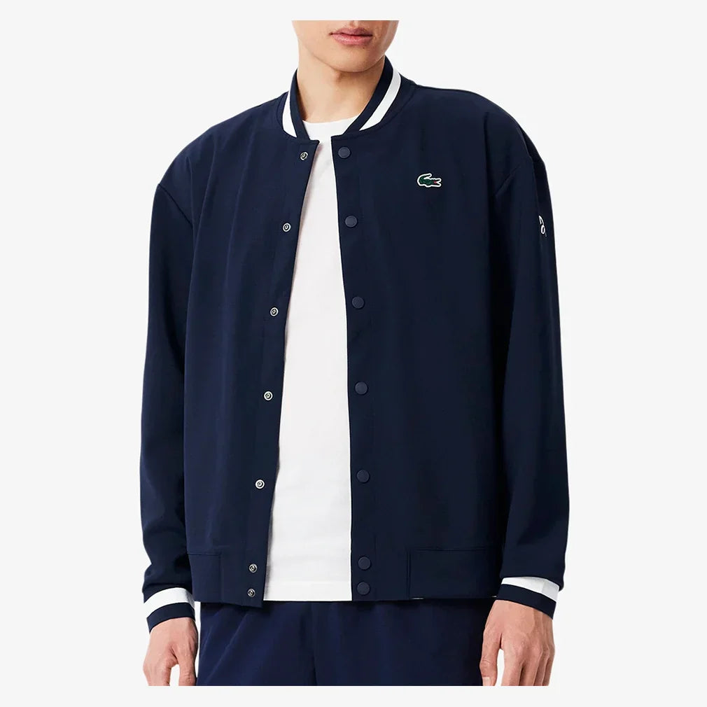 Men`s Novak Djokovic Ceremony Tennis Jacket Marine and Farine LACOSTE