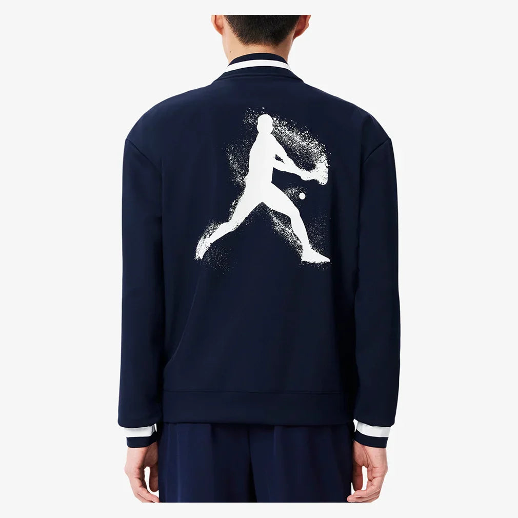 Men`s Novak Djokovic Ceremony Tennis Jacket Marine and Farine LACOSTE