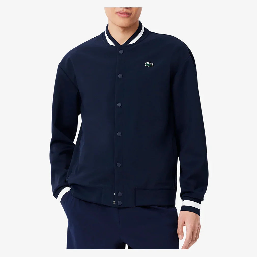 Men`s Novak Djokovic Ceremony Tennis Jacket Marine and Farine LACOSTE SMALL Blue