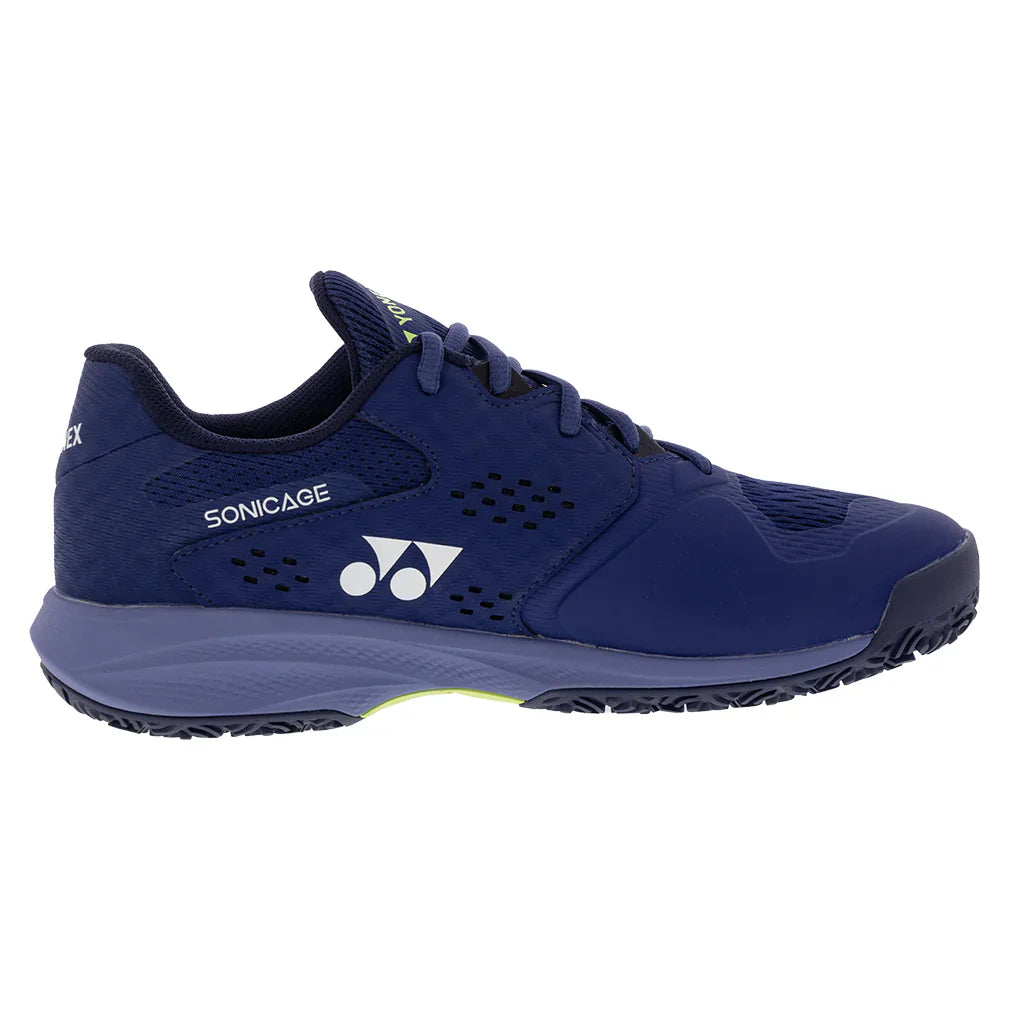 Men`s Power Cushion SONICAGE 3 Clay Tennis Shoes Navy Blue YONEX