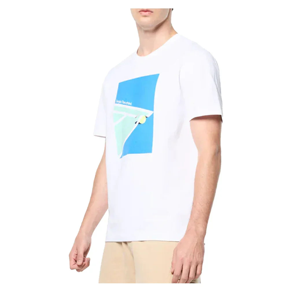 Men`s Dante Tennis T-Shirt Brilliant White MENS APPAREL SERGIO TACCHINI