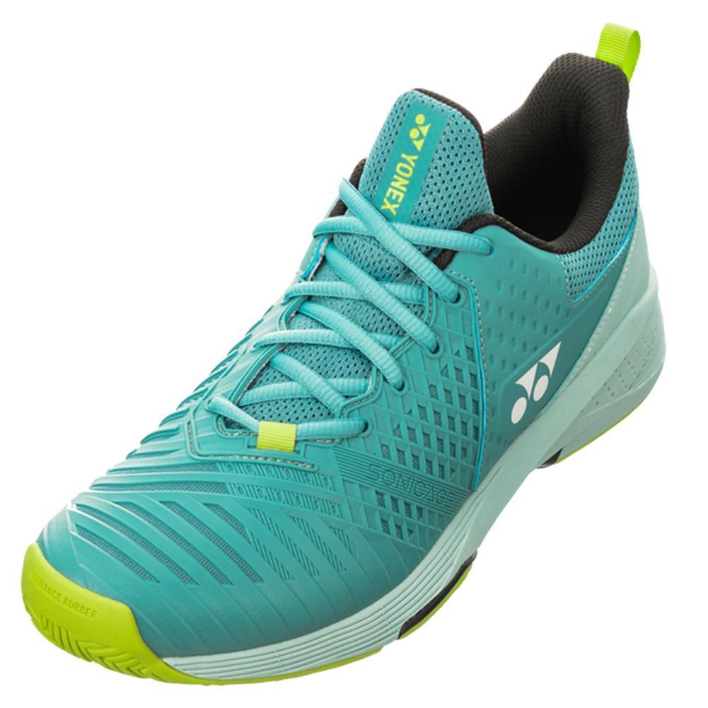 Men's Sonicage 3 Wide Tennis Shoes Smoke Blue Shoes YONEX
