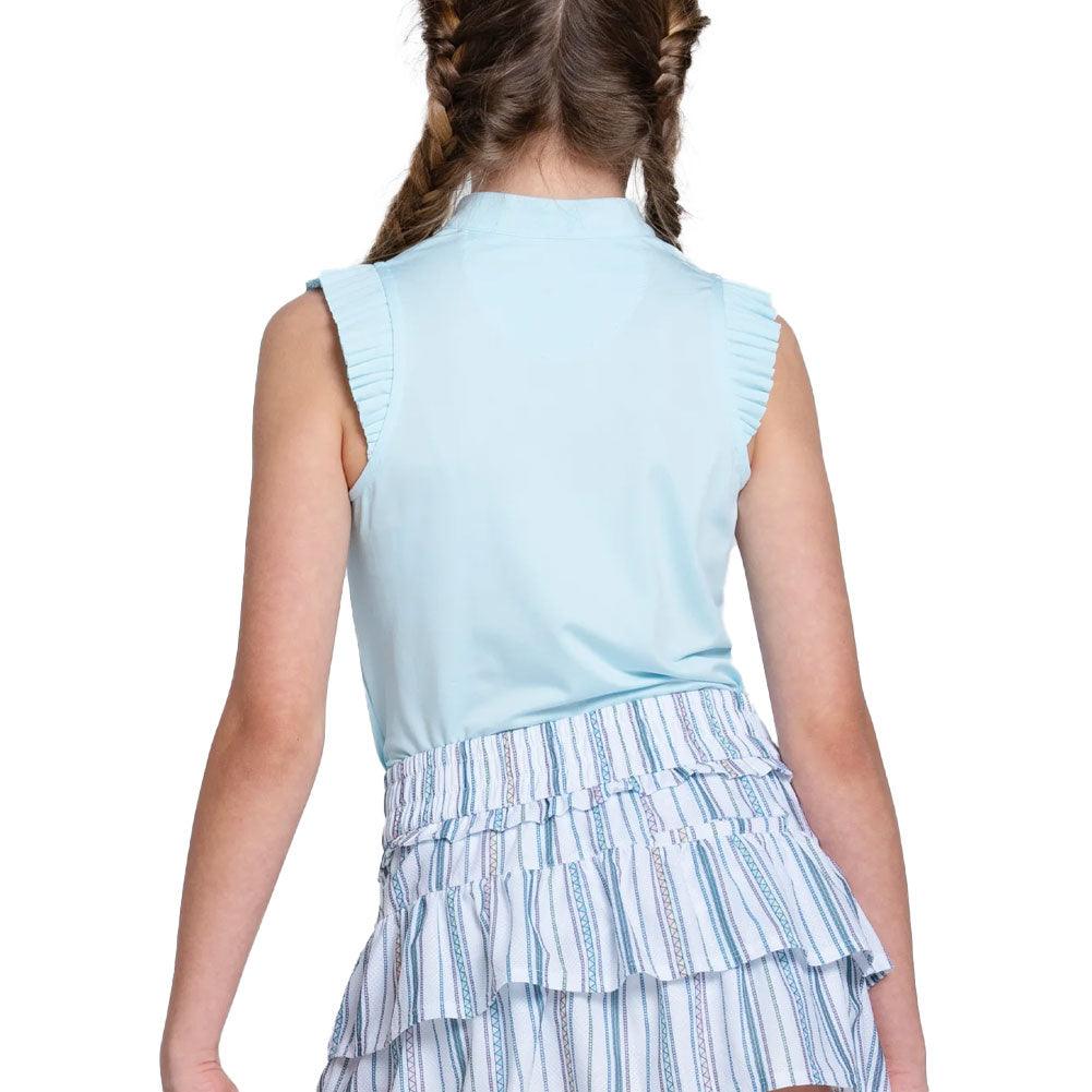 Girls` Pleat Me Up Tennis Tank Wave LUCKY IN LOVE