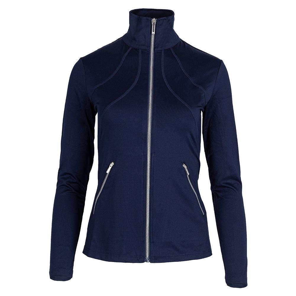 Women's Rachel Long Sleeve Tennis Jacket Navy Blue Womens Apparel TAIL
