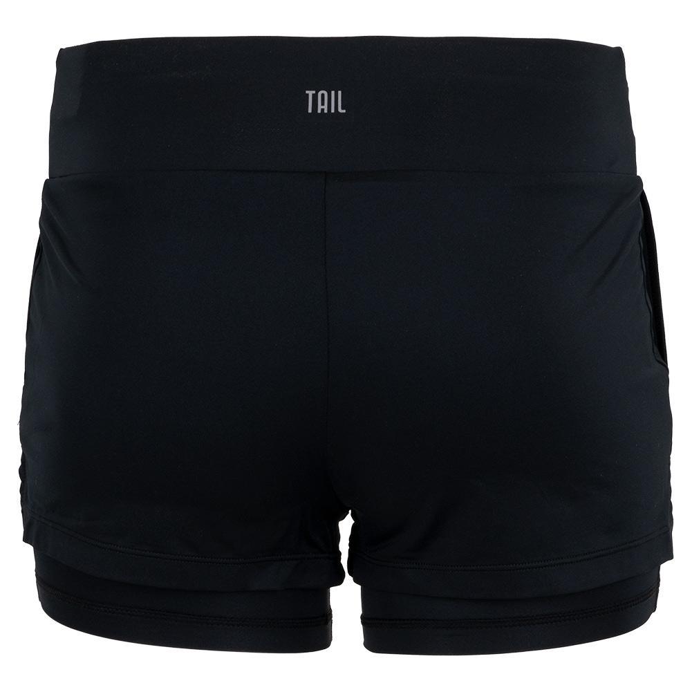 Women's Lulie 4 Inch Tennis Short Onyx Womens Apparel TAIL