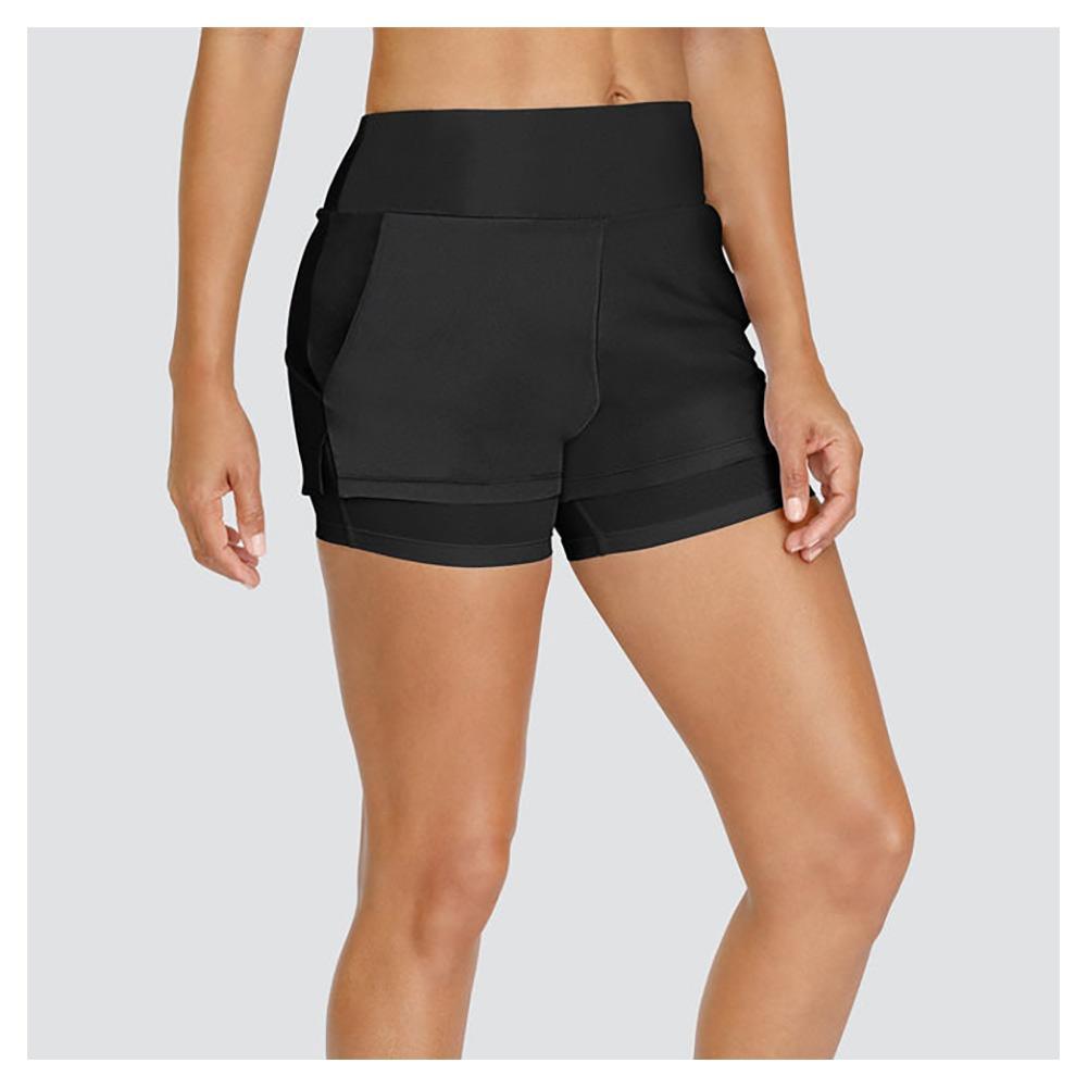 Women's Lulie 4 Inch Tennis Short Onyx Womens Apparel TAIL