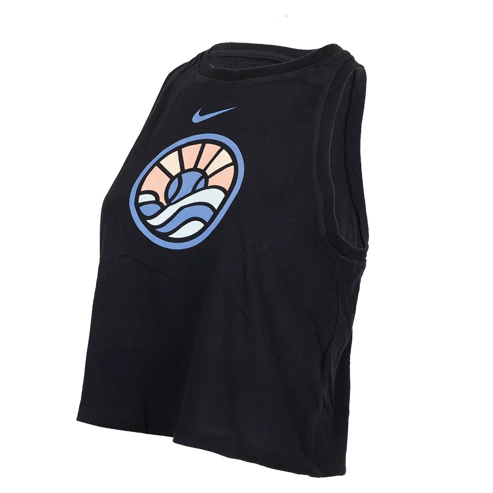 Women`s Dri-Fit Cotton Crop Tennis Tank NIKE XL 00A_BLACK