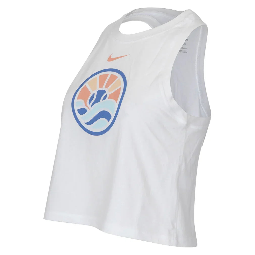 Women`s Dri-Fit Cotton Crop Tennis Tank NIKE XL 10A_WHITE