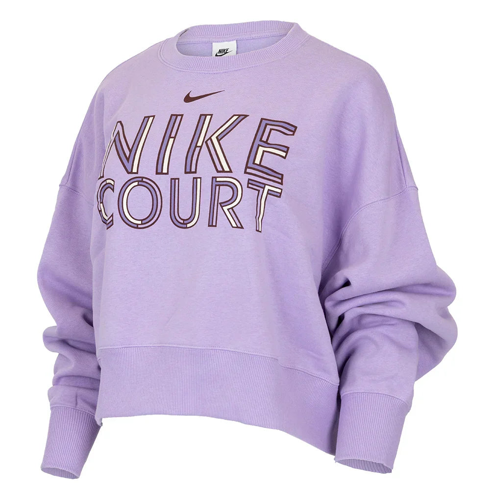 Women`s Paris Phoenix Fleece Tennis Crew NIKE XS 55U_URBAN_LILAC