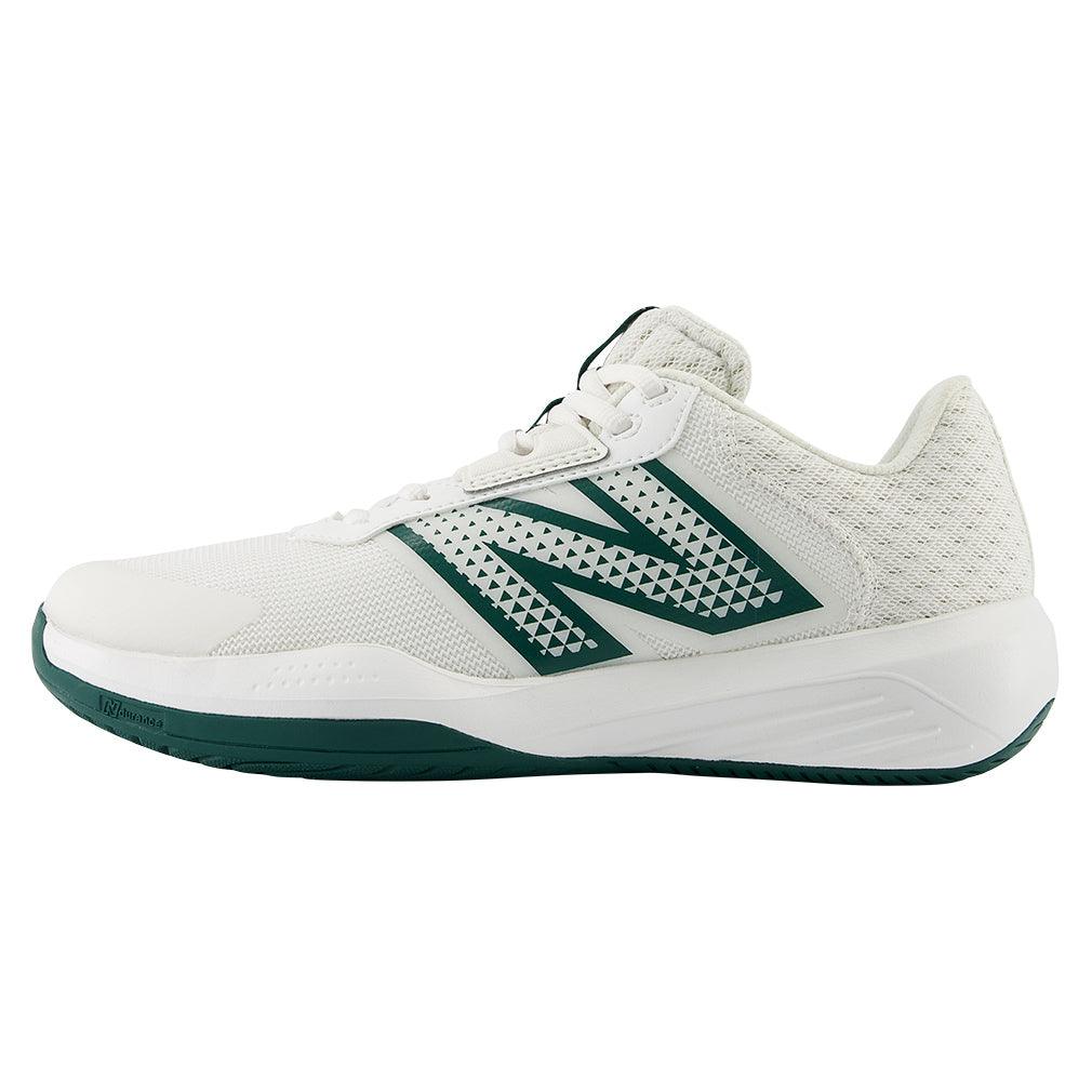 Women`s 696v6 D Width Tennis Shoes White and Marsh Green Shoes NEW BALANCE White 6
