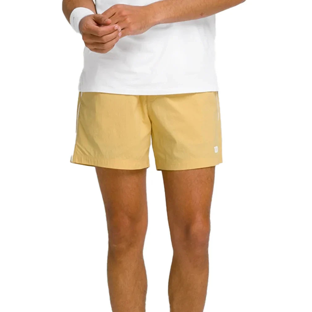Men`s 6 inch Unlined Volley Tennis Shorts Golden WILSON