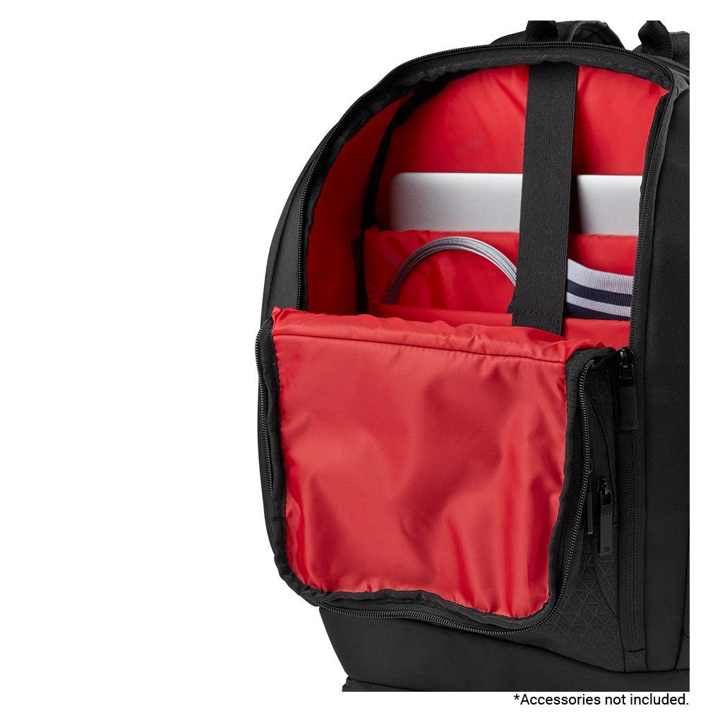 Clash V3 Tennis Backpack Black and Infrared WILSON