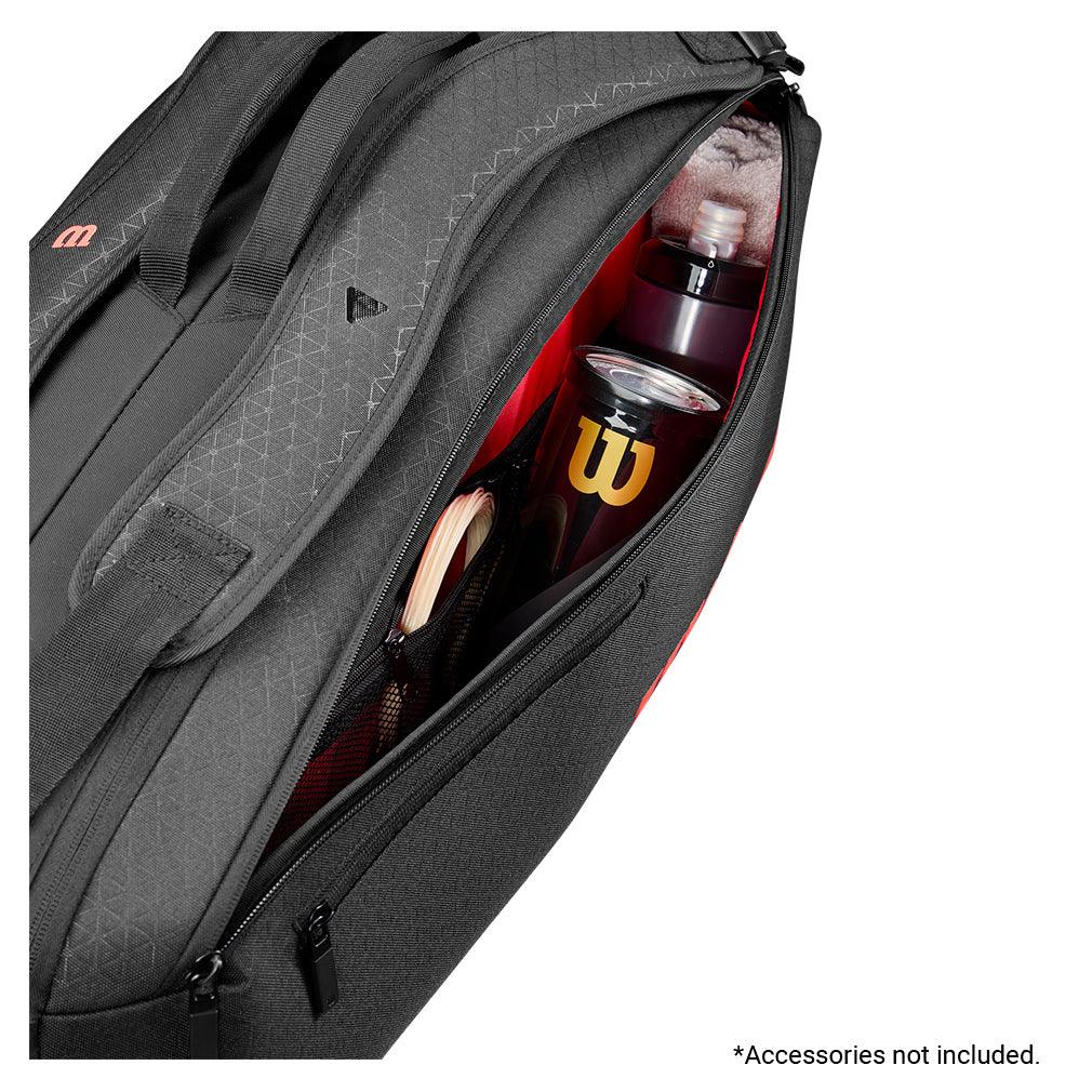 Clash V3 6 Pack Tennis Racquet Bag Black and Infrared WILSON