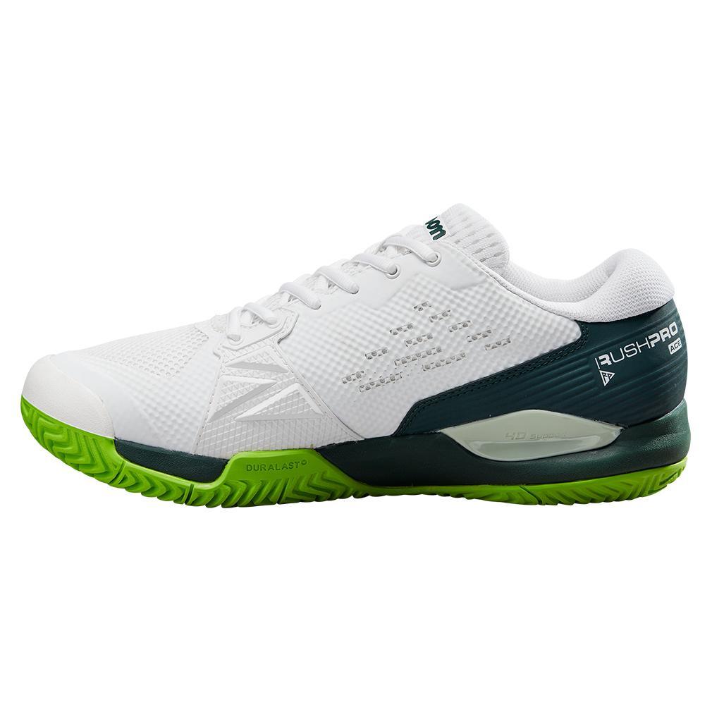Men's Rush Pro Ace Wide Tennis Shoes White and Ponderosa Top Tennis Shoes WILSON