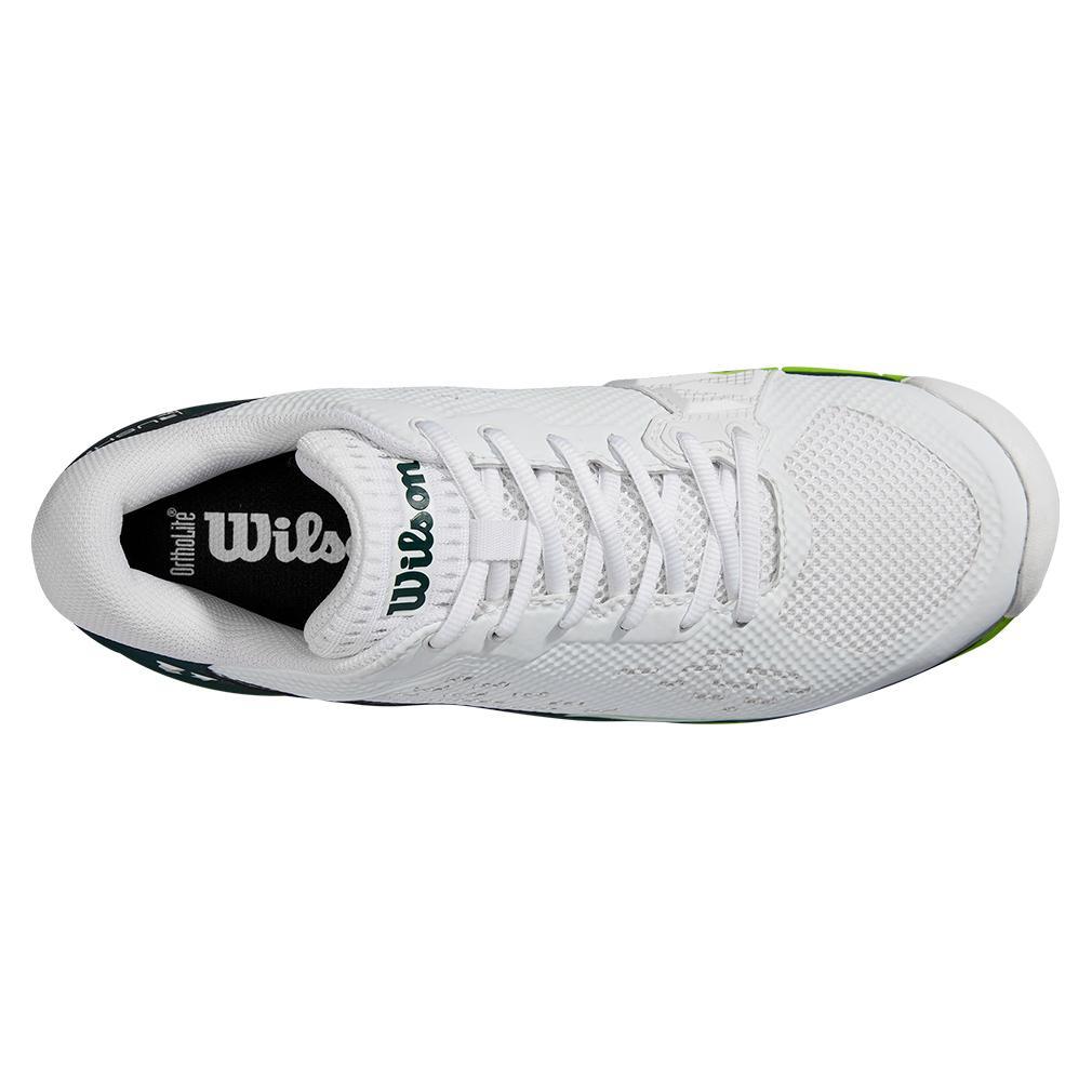 Men's Rush Pro Ace Wide Tennis Shoes White and Ponderosa Top Tennis Shoes WILSON