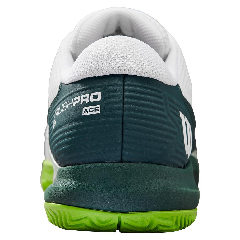 Men's Rush Pro Ace Wide Tennis Shoes White and Ponderosa Top Tennis Shoes WILSON