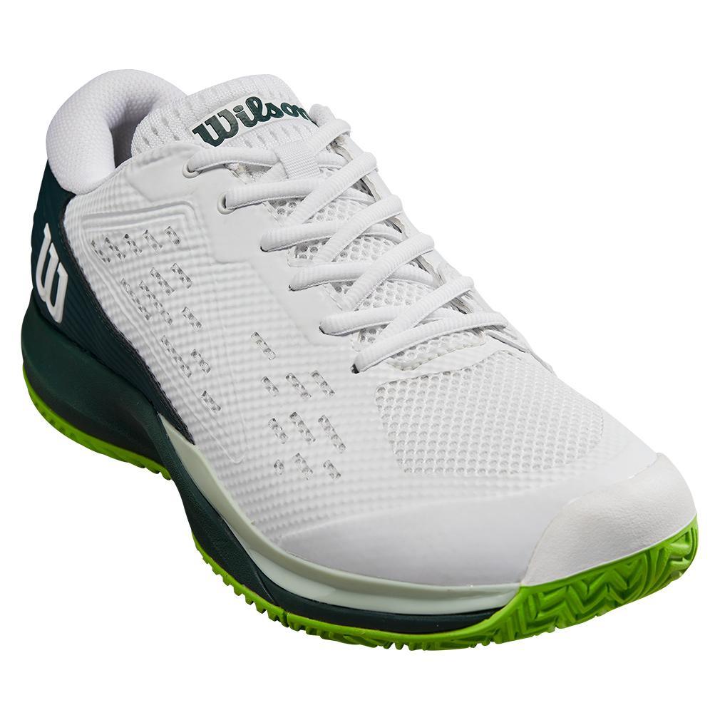 Men's Rush Pro Ace Wide Tennis Shoes White and Ponderosa Top Tennis Shoes WILSON