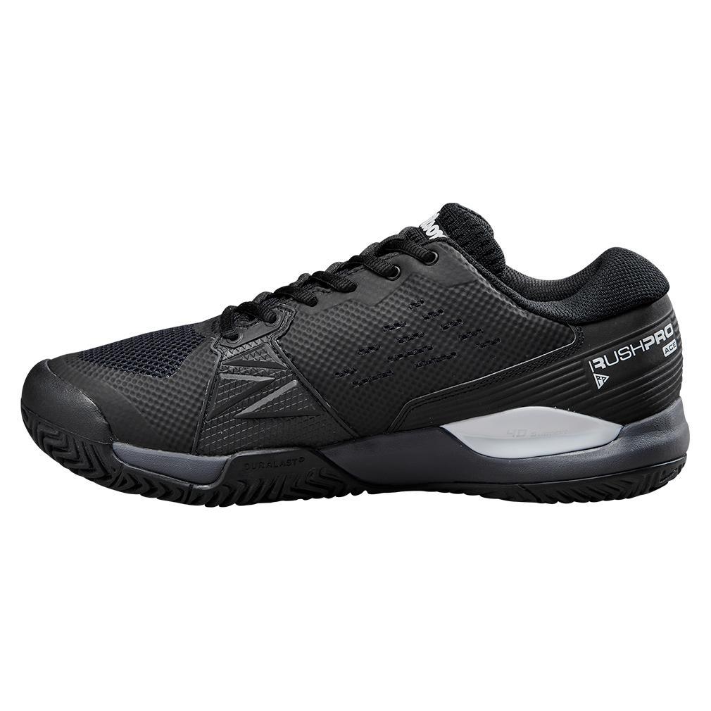 Men's Rush Pro Ace Wide Tennis Shoes Black and Ombre Blue Top Tennis Shoes WILSON