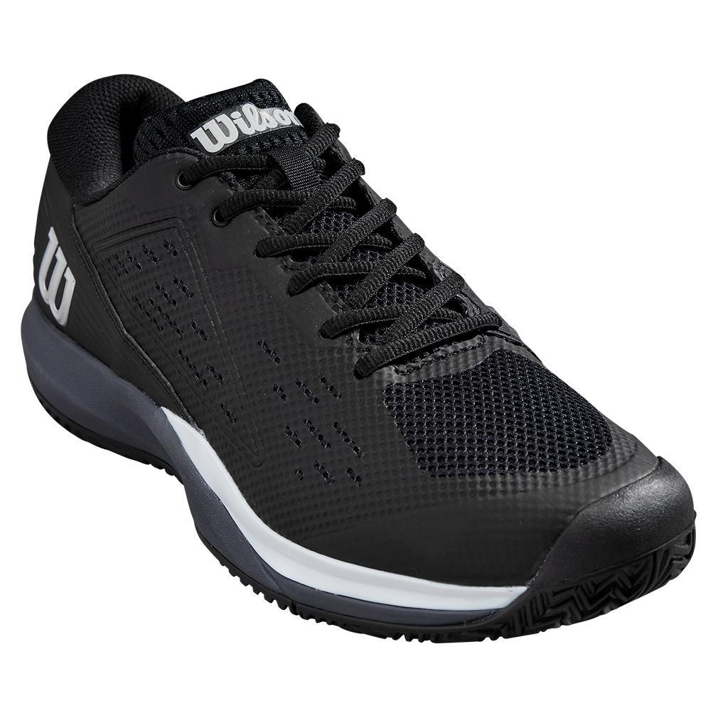 Men's Rush Pro Ace Wide Tennis Shoes Black and Ombre Blue Top Tennis Shoes WILSON