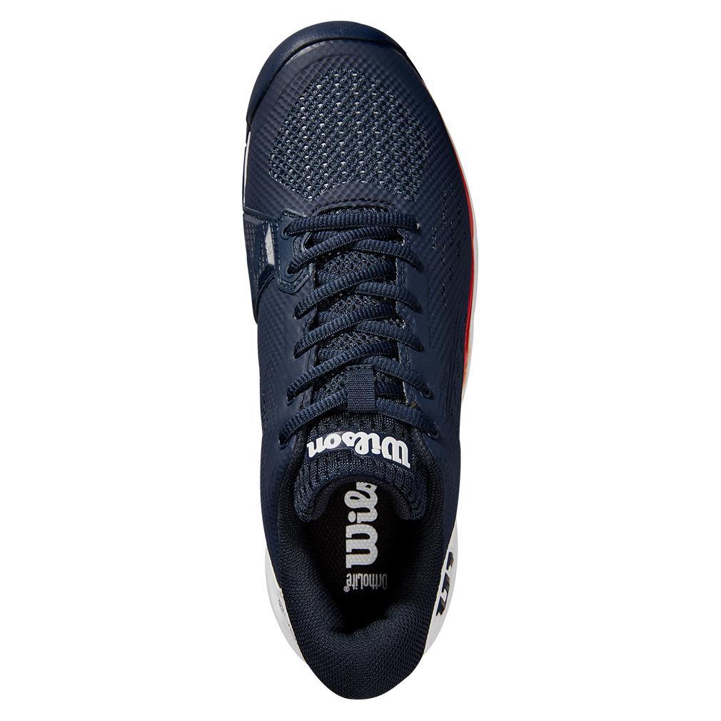 Men's Rush Pro Ace Wide Tennis Shoes Navy Blazer and White Top Tennis Shoes WILSON