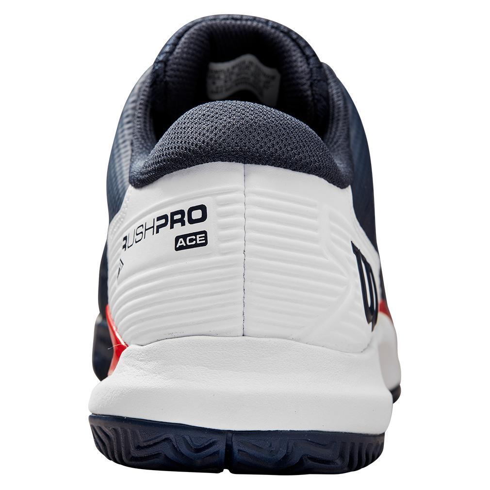 Men's Rush Pro Ace Wide Tennis Shoes Navy Blazer and White Top Tennis Shoes WILSON