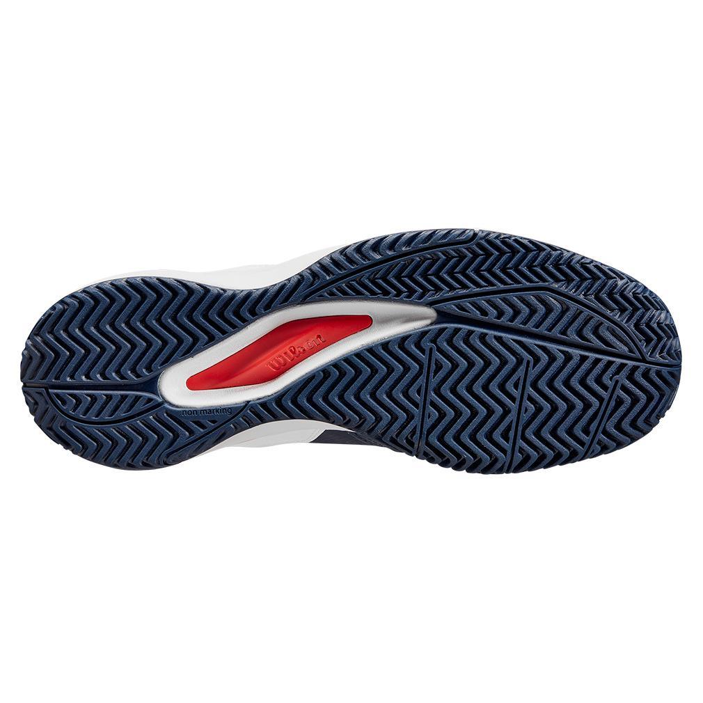 Men's Rush Pro Ace Wide Tennis Shoes Navy Blazer and White Top Tennis Shoes WILSON