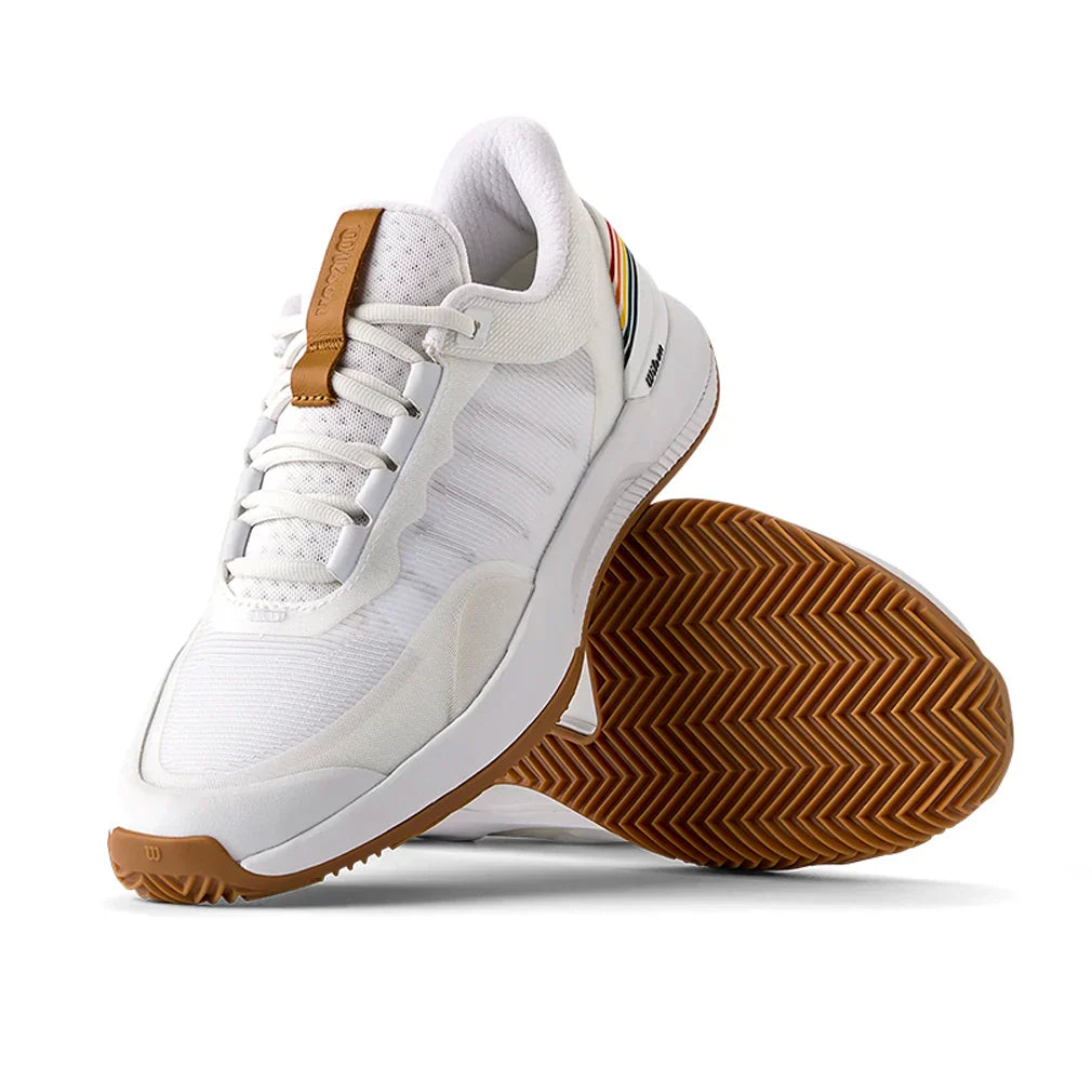 Women`s Intrigue Tour Clay RG Tennis Shoes White and Bone Brown WILSON