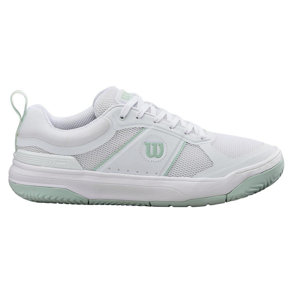 Women`s Pickle Pro Pickleball Shoes White and Surf Spray WOMENS SHOES WILSON