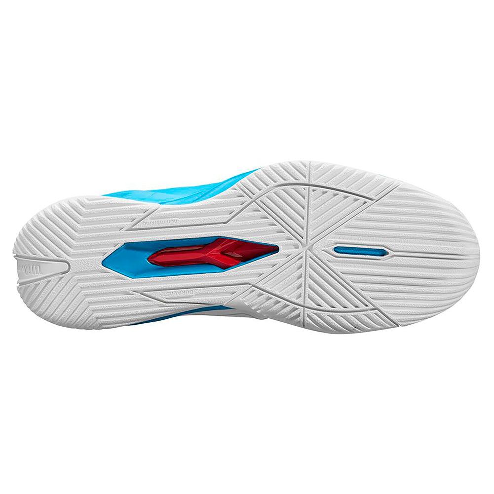 Men`s Rush Pro 4.5 Oz Tennis Shoes White and Atomic Blue WILSON