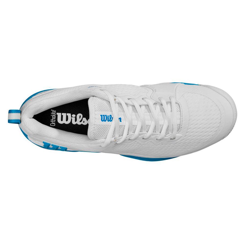 Men`s Rush Pro 4.5 Oz Tennis Shoes White and Atomic Blue WILSON