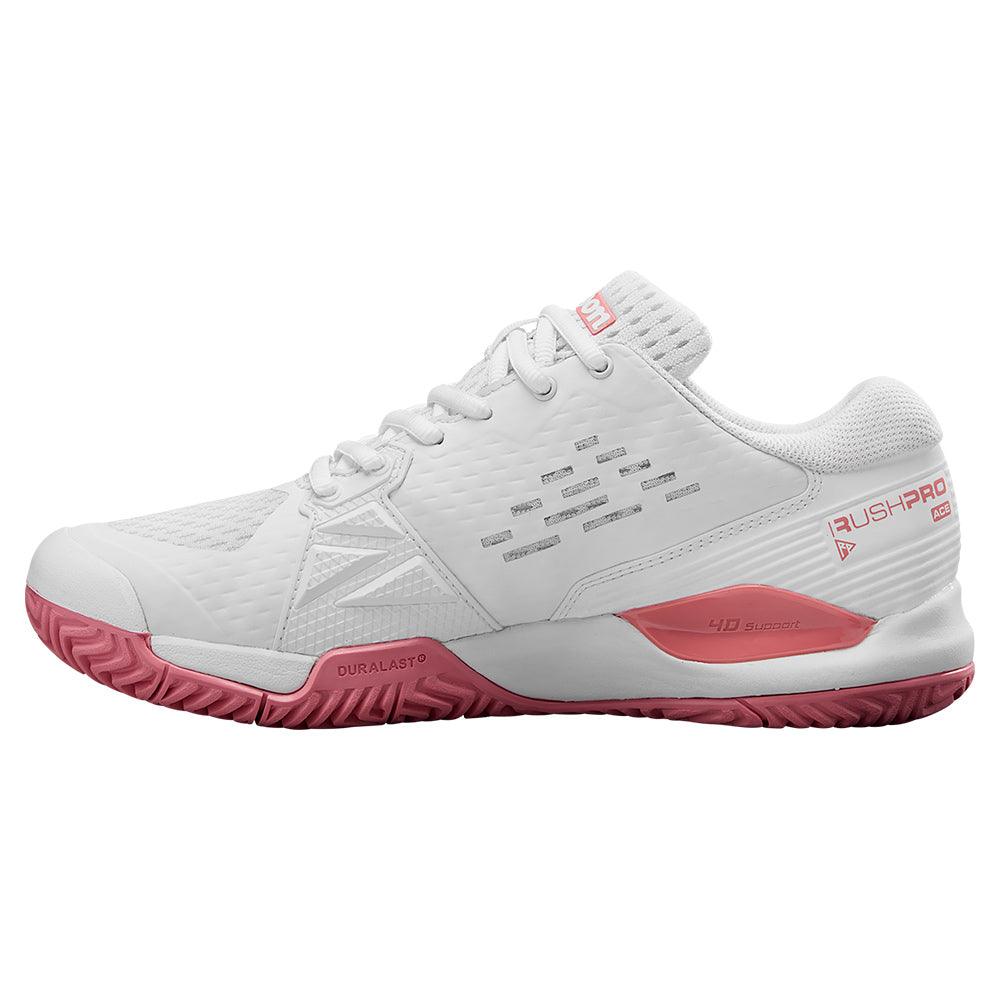 Juniors` Rush Pro Ace Tennis Shoes White and Mauveglow WILSON