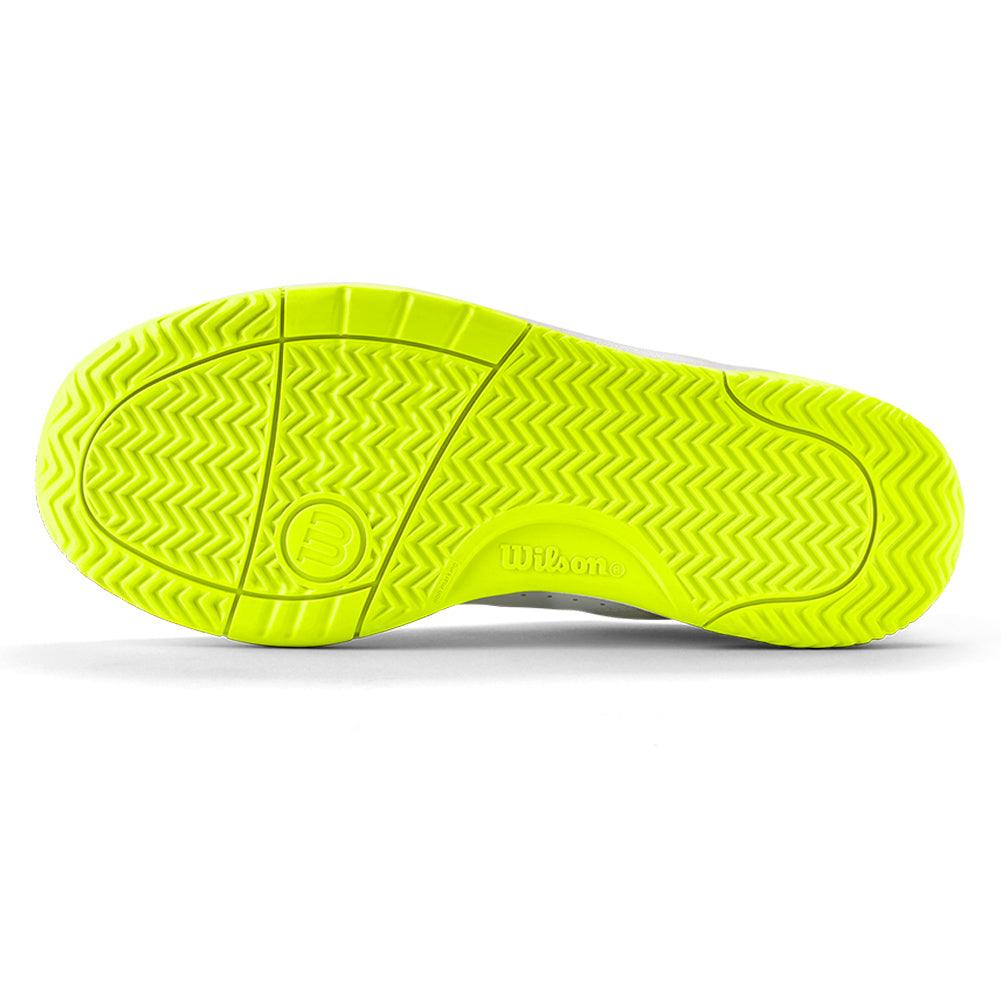 Men`s Pickle Pro Pickleball Shoes White and Safety Yellow WILSON
