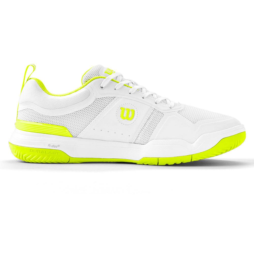 Men`s Pickle Pro Pickleball Shoes White and Safety Yellow WILSON