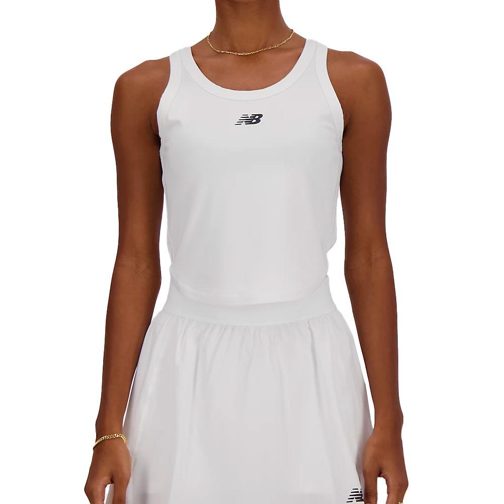 Women's Cropped Tournament Tennis Tank White Womens Apparel NEW BALANCE