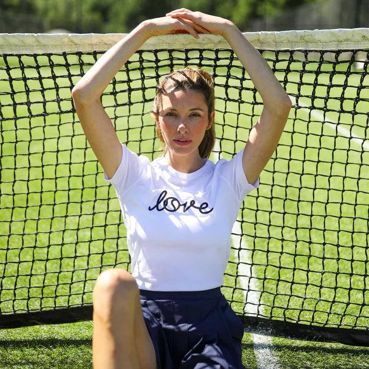 Women`s Sporty Love Tennis T-Shirt AME AND LULU