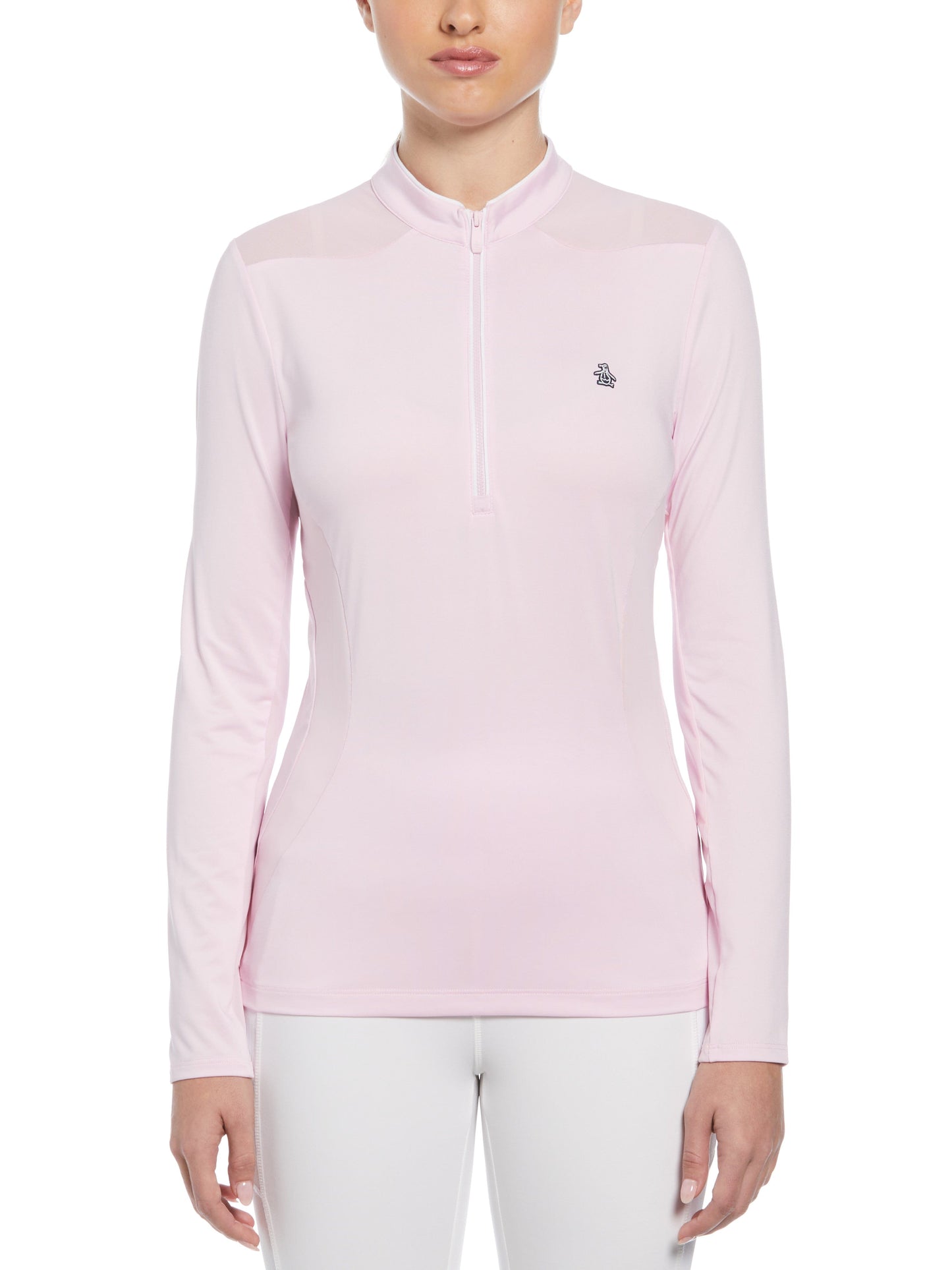 1/4 Zip Layering Long Sleeve Golf Shirt (Gelato Pink)