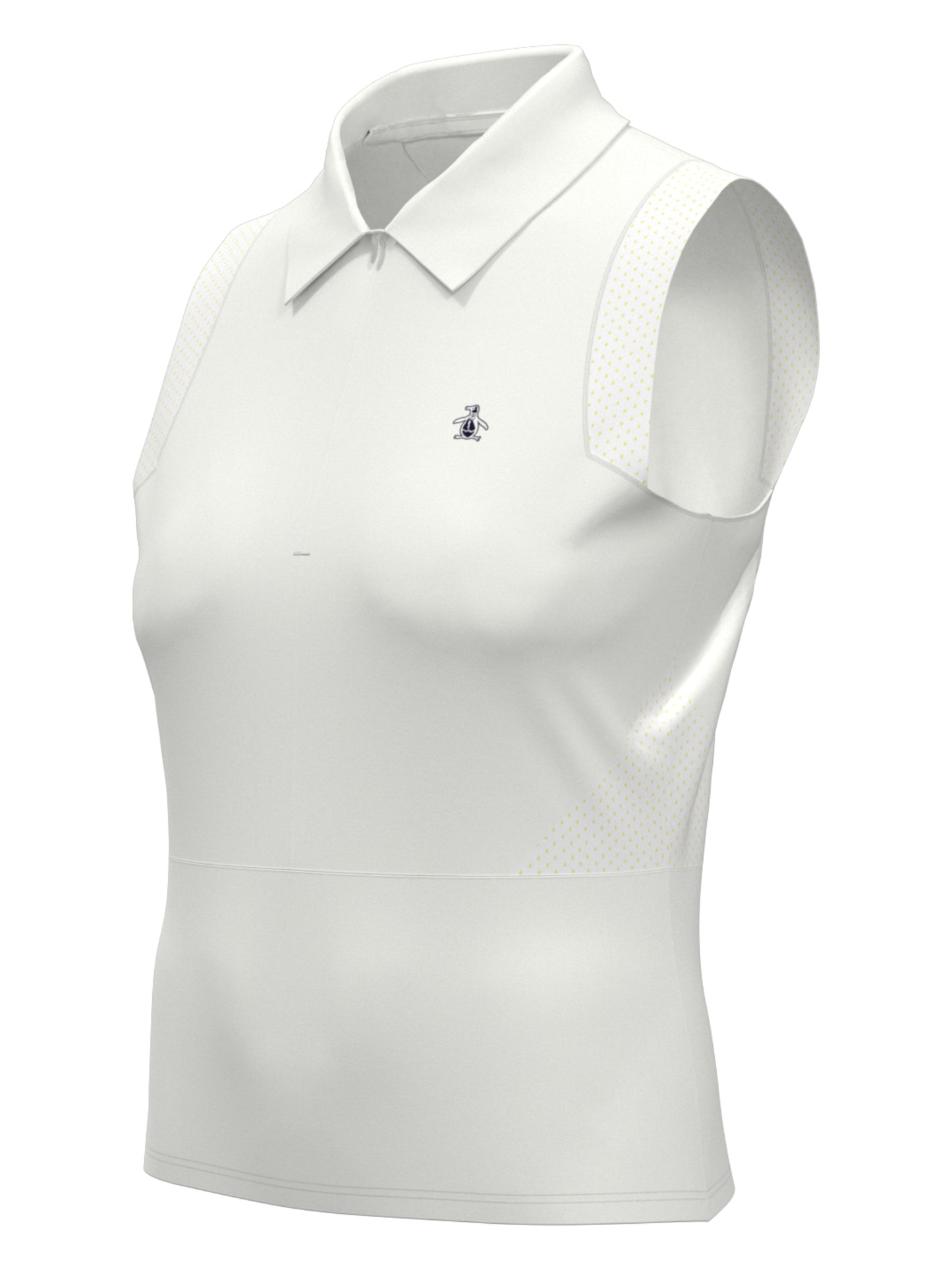 Women's 1/4 Zip Mesh Block Sleeveless Golf Polo Shirt