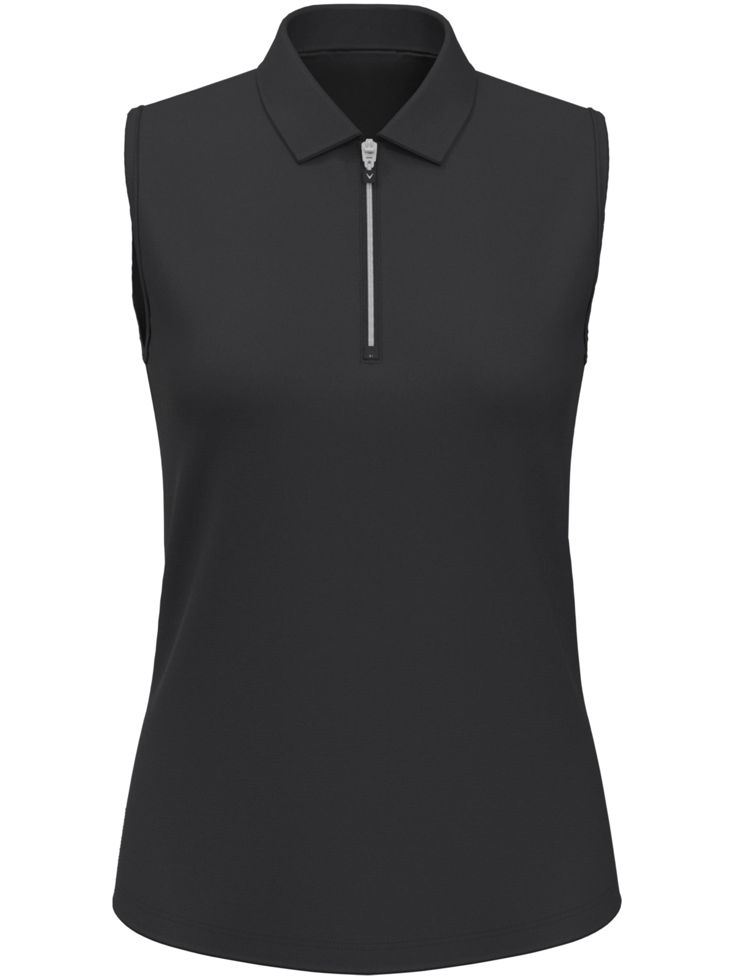 Women's 1/4 Zip Solid Sleeveless Golf Polo