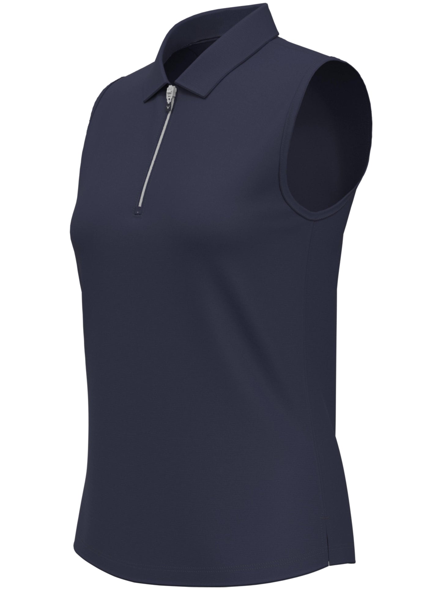 Women's 1/4 Zip Solid Sleeveless Golf Polo