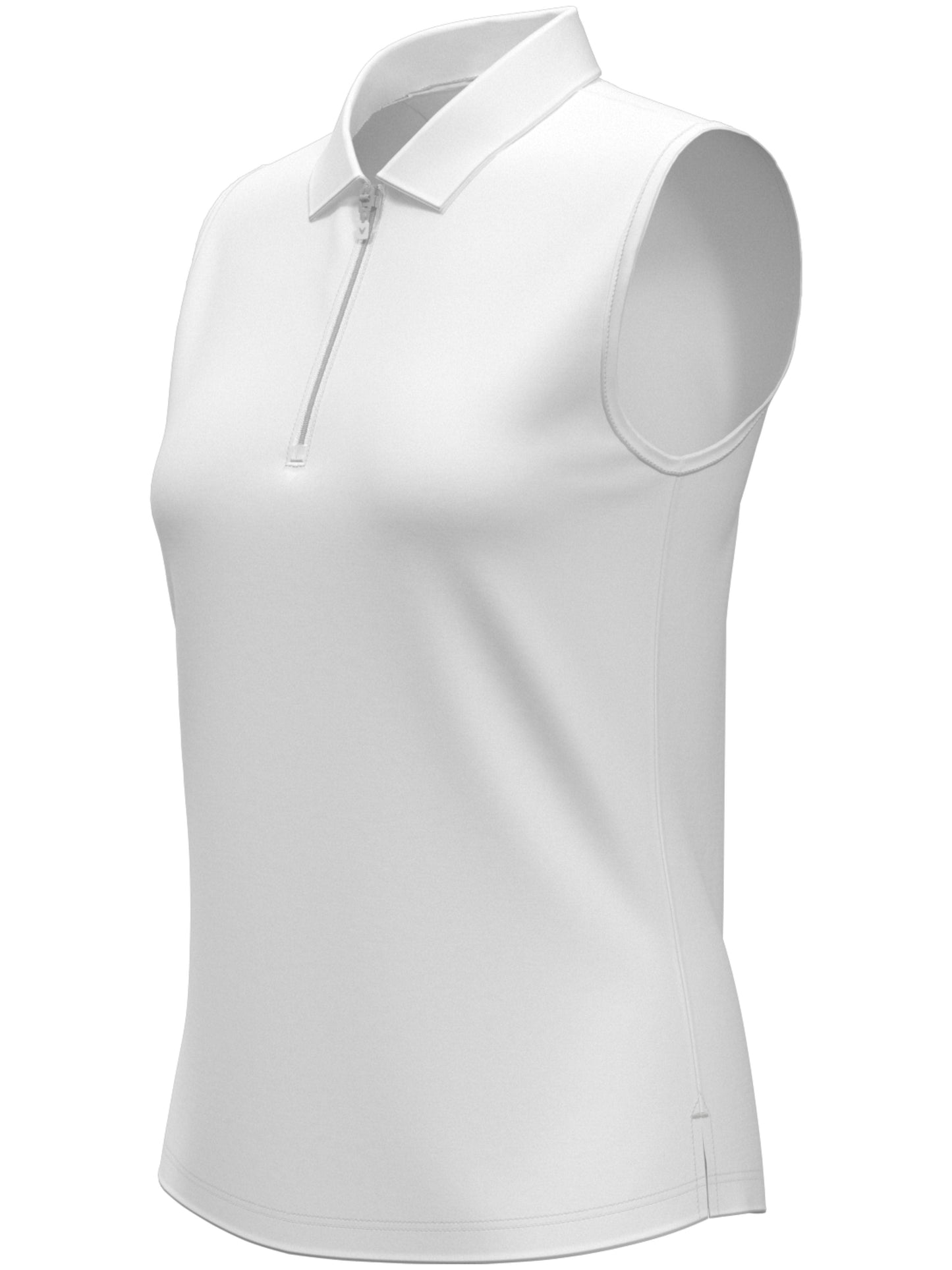 Women's 1/4 Zip Solid Sleeveless Golf Polo