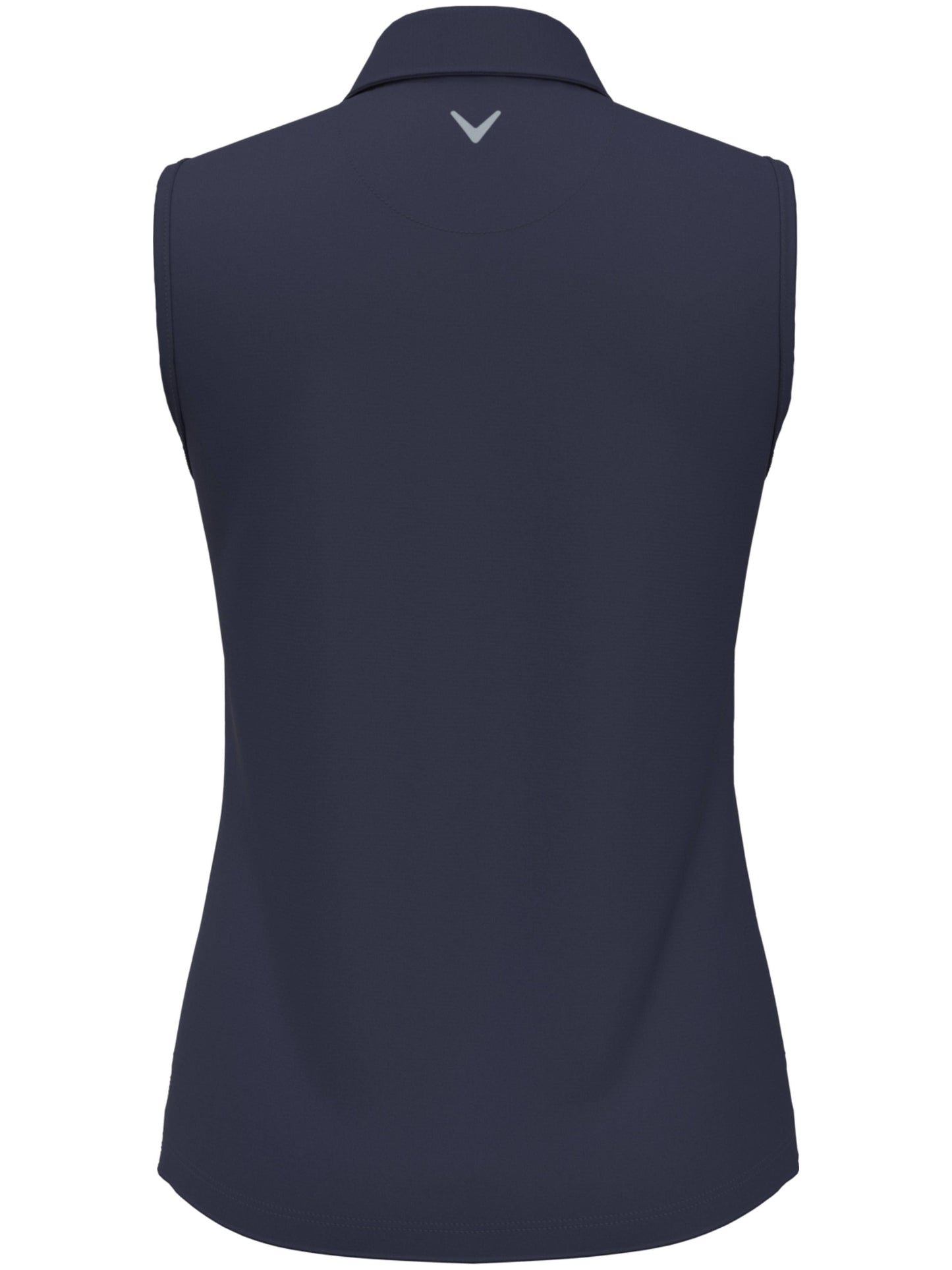 Women's 1/4 Zip Solid Sleeveless Golf Polo
