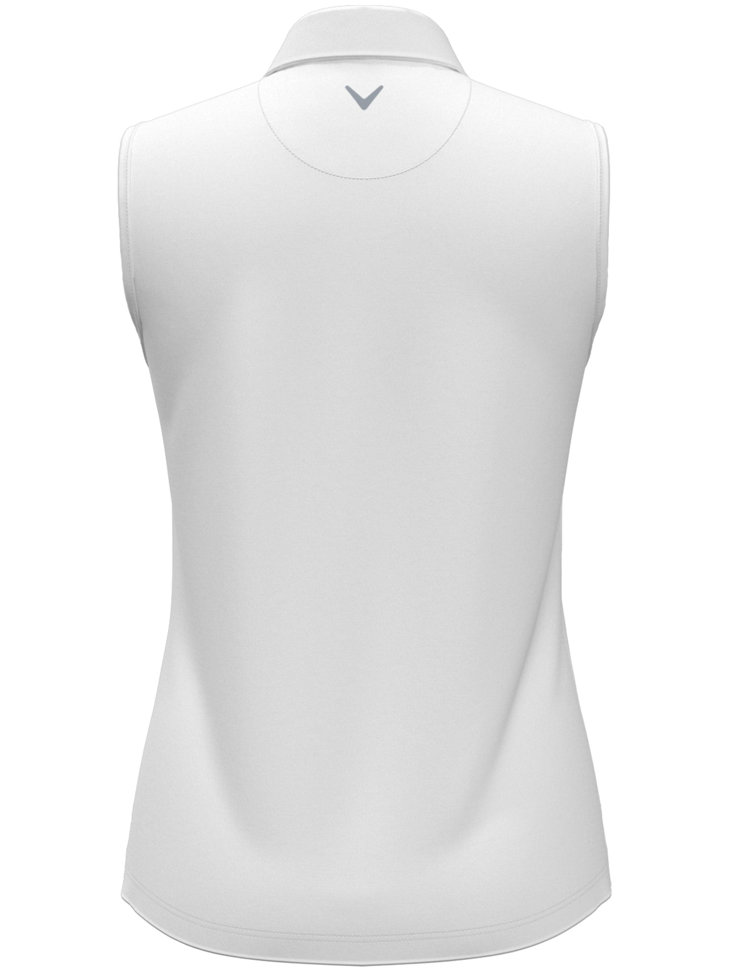 Women's 1/4 Zip Solid Sleeveless Golf Polo